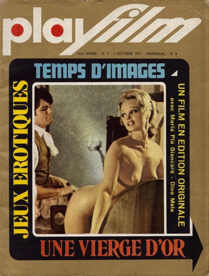 TOPFILM/PLAYFILM magazine side cover Issue 7  PlayFilm 1 October 1971