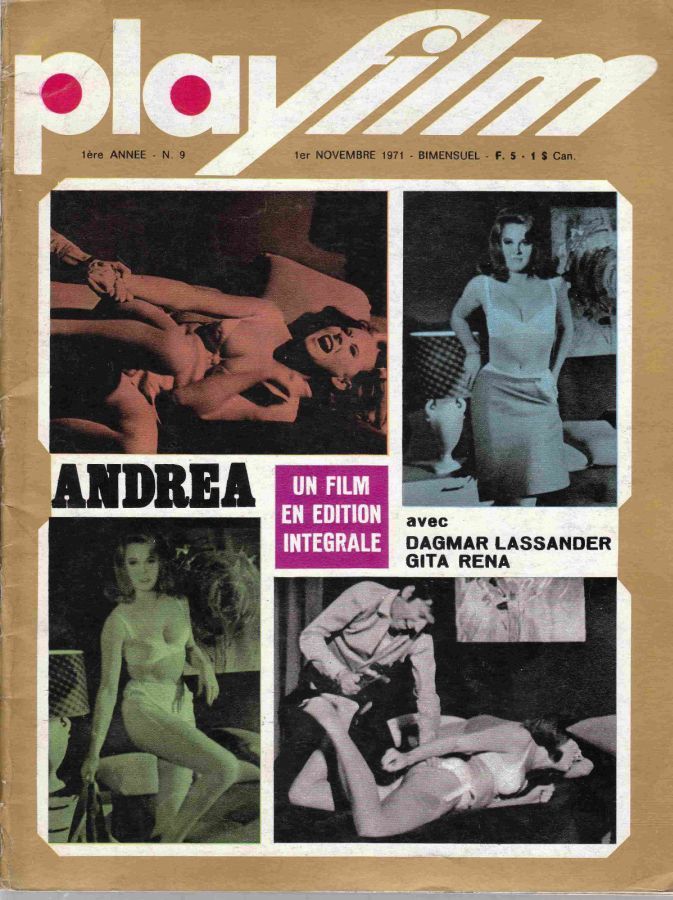 TOPFILM/PLAYFILM magazine side cover Issue 9  PlayFilm 1 November 1971