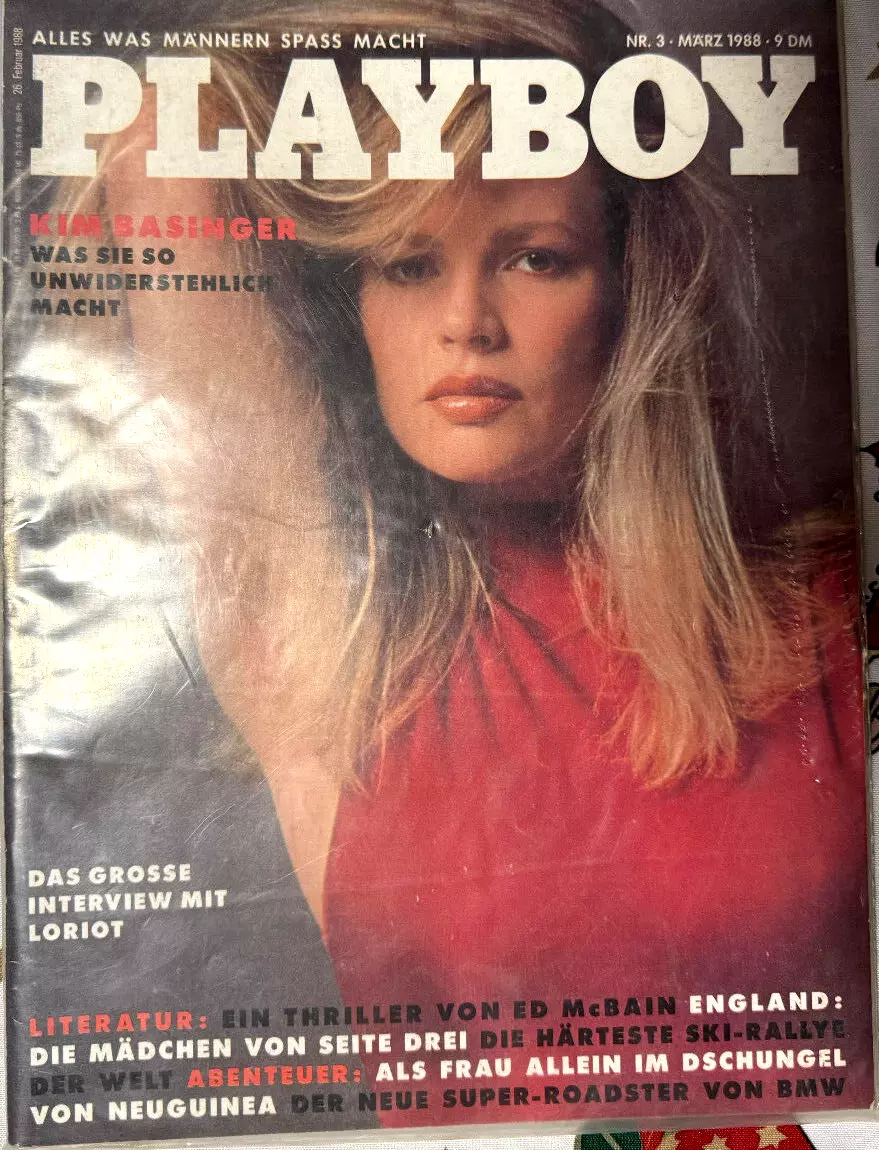 PLAYBOY (Germany) magazine side cover  March 1988