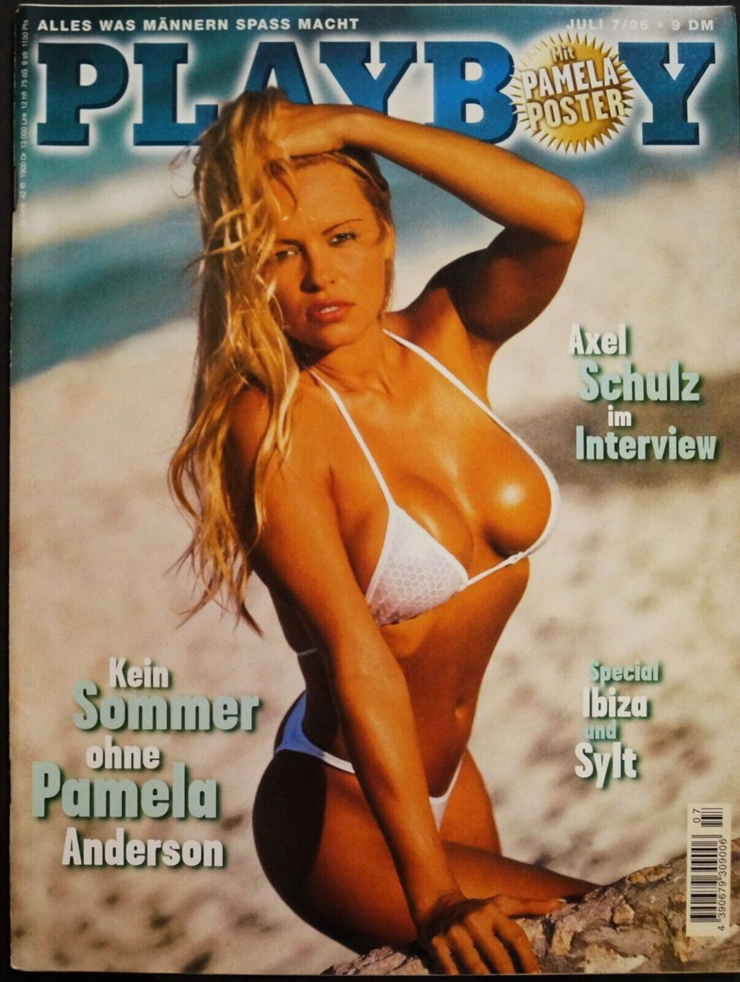 PLAYBOY (Germany) magazine side cover  July 1996