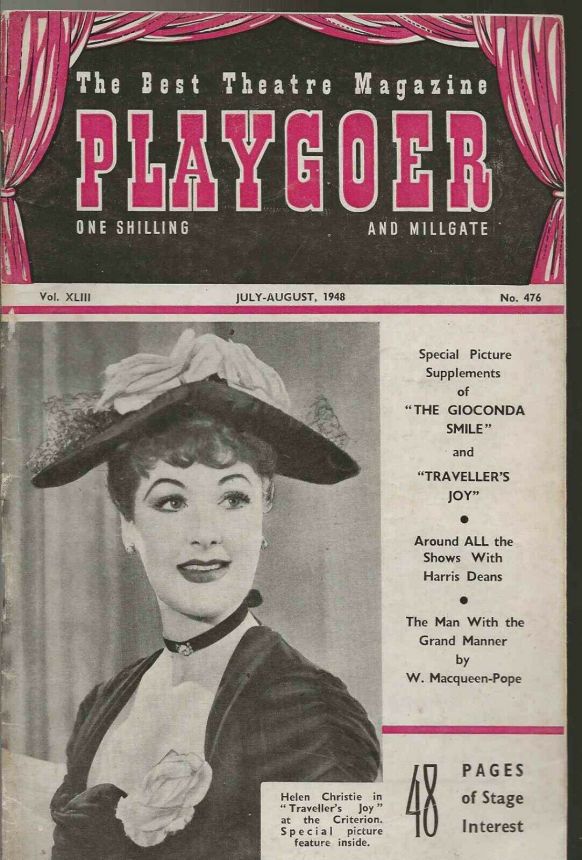 PLAYGOER magazine side cover Issue 476 July/August 1948
