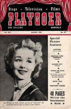 PLAYGOER magazine side cover August 1950