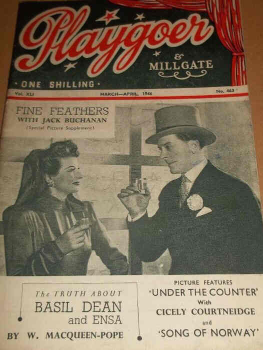 PLAYGOER magazine side cover Issue 463  March/April 1946