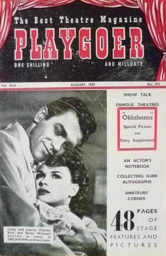 PLAYGOER magazine side cover Issue 471  August 1947