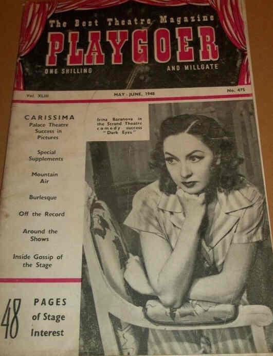 PLAYGOER magazine side cover Issue 475  May/June 1948