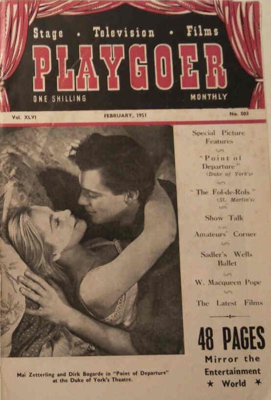 PLAYGOER magazine side cover Issue 503  February 1951