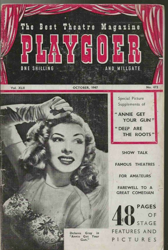 PLAYGOER magazine side cover Issue 472  October 1947