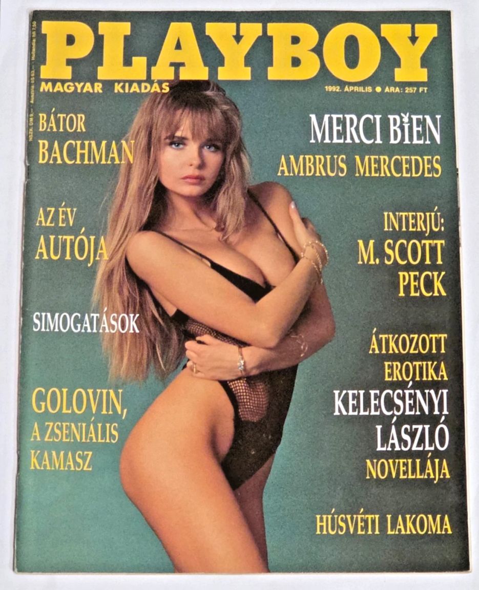 PLAYBOY HUNGARY magazine side cover  April 1992