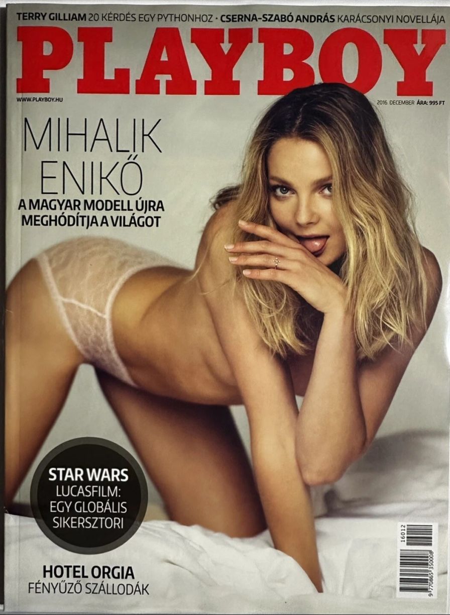 PLAYBOY HUNGARY magazine side cover  December 2016