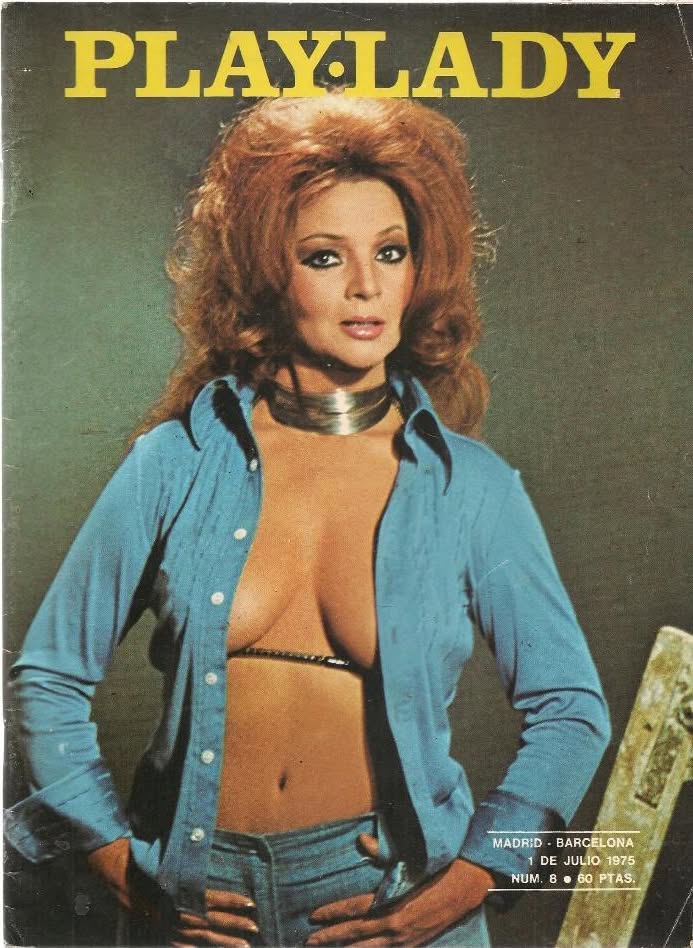 PLAYLADY magazine side cover Issue 8   1975