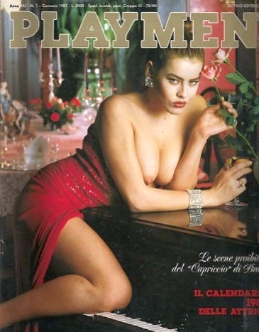 PLAYMEN magazine side cover January 1987