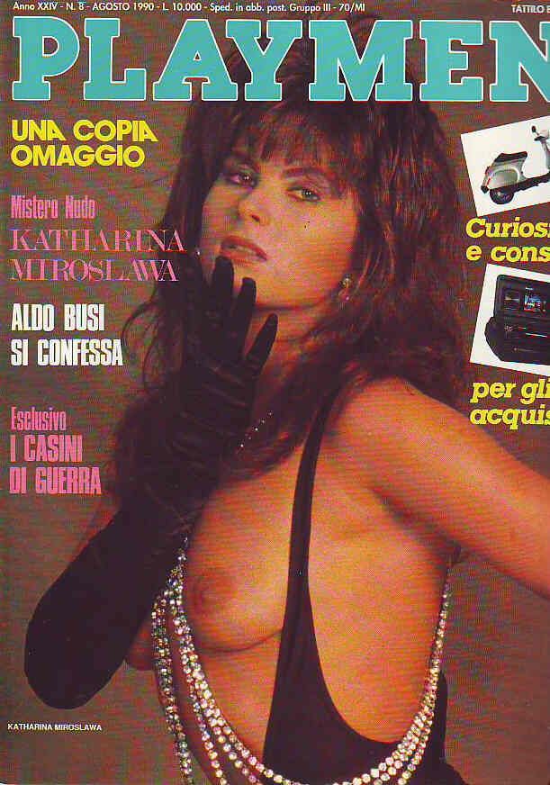 PLAYMEN magazine side cover August 1990