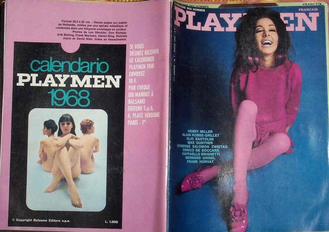 PLAYMEN (France) magazine side cover Issue 1 March 1968