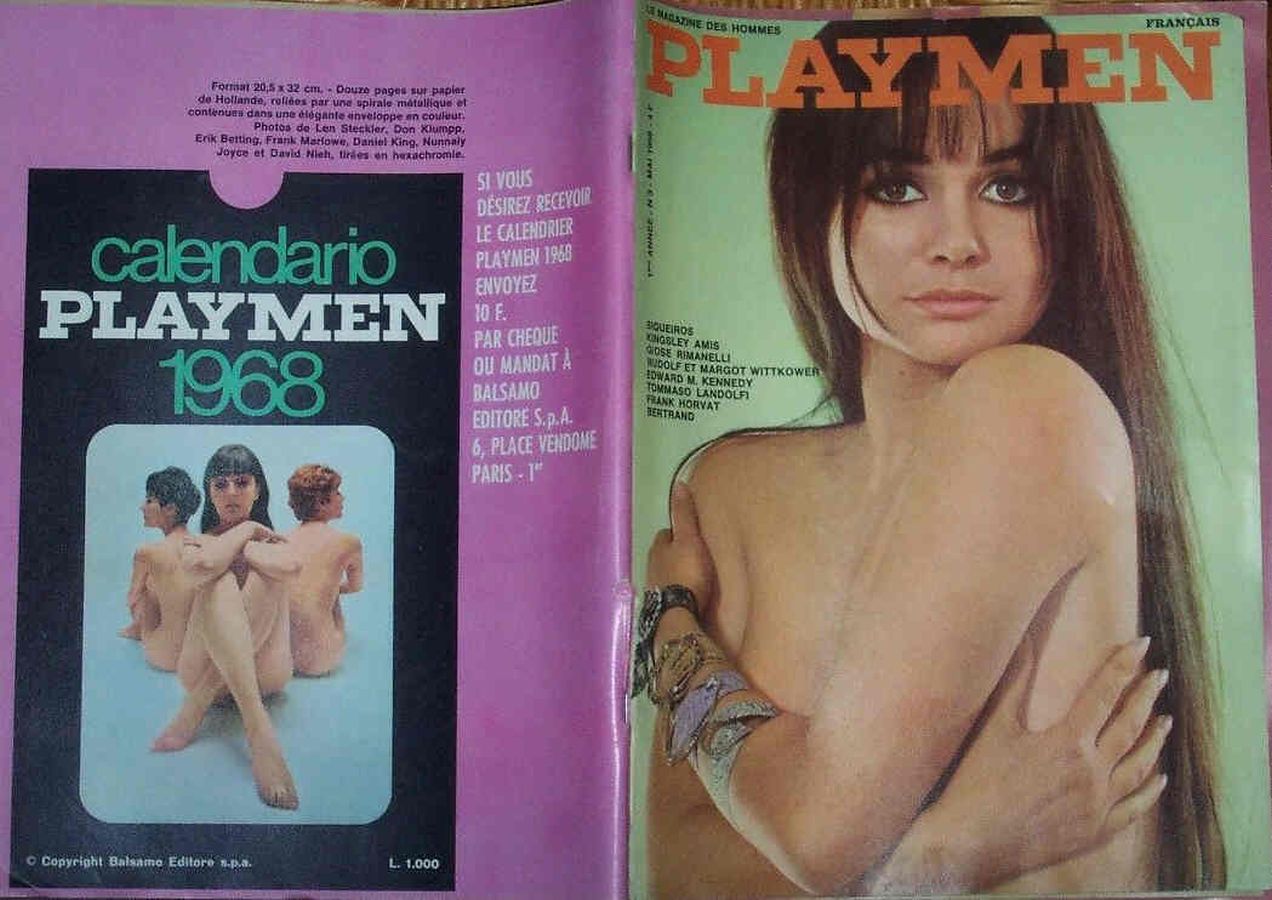 PLAYMEN (France) magazine side cover Issue 3 May 1968