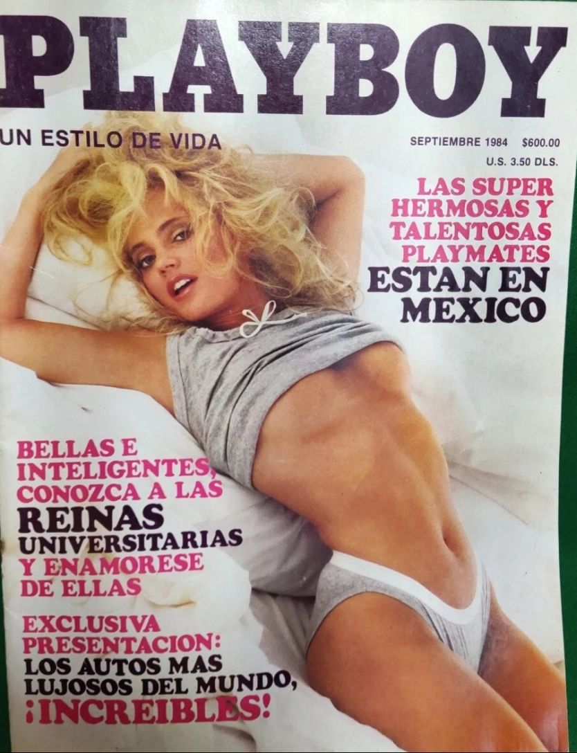 PLAYBOY (MEXICO) magazine side cover  September 1984