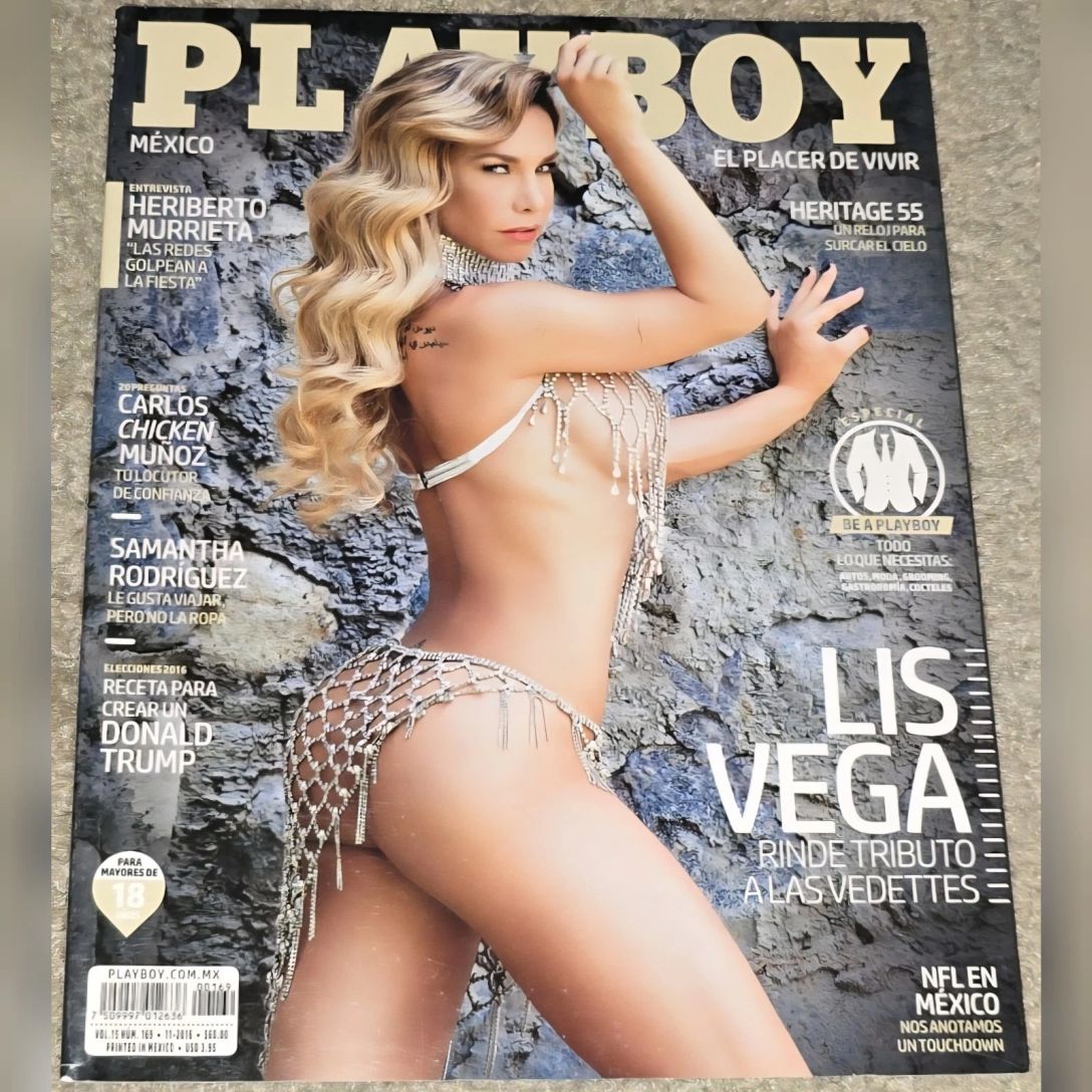 PLAYBOY (MEXICO) magazine side cover  November 2016