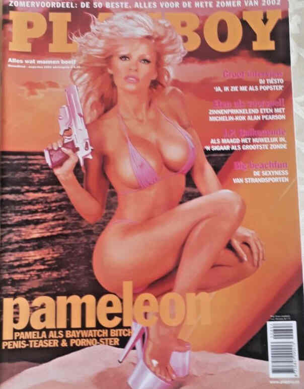 PLAYBOY NETHERLANDS magazine side cover  August 2002