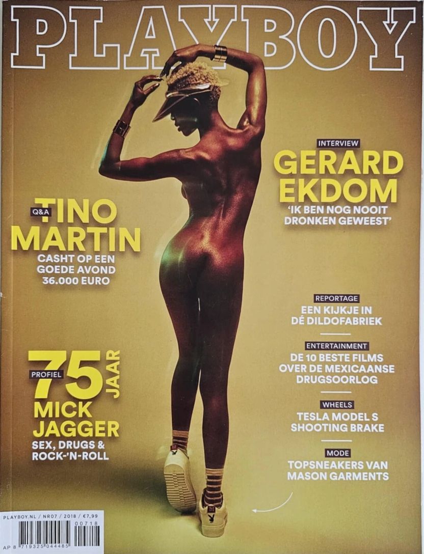 PLAYBOY NETHERLANDS magazine side cover  July 2018