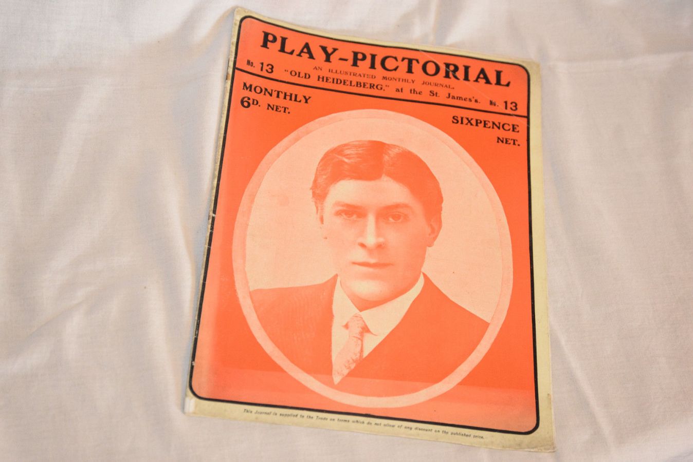 PLAY PICTORIAL magazine side cover Issue 13 August 1903