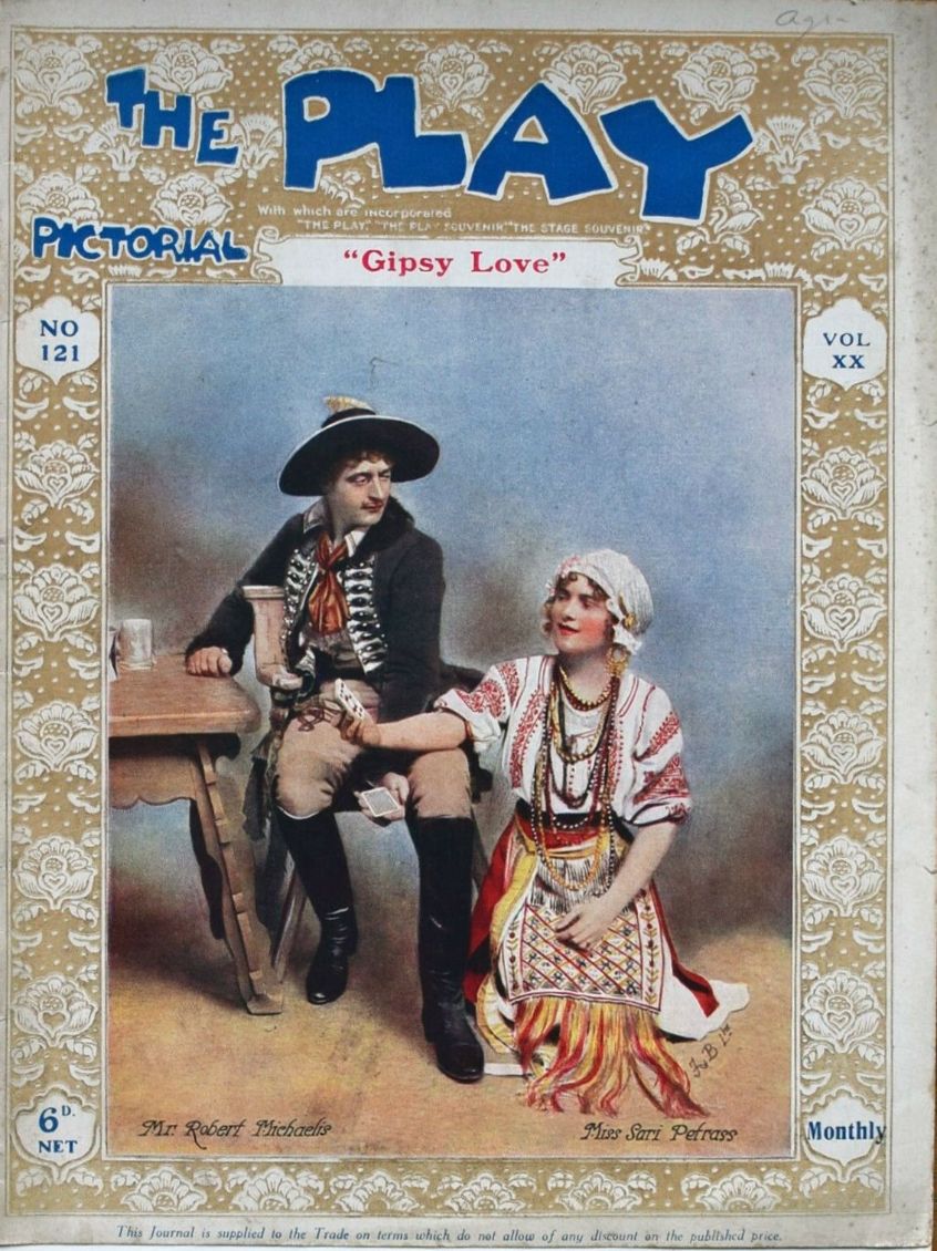 PLAY PICTORIAL magazine side cover Issue 121   1912