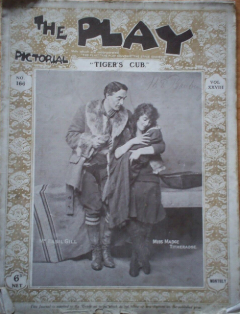 PLAY PICTORIAL magazine side cover Issue 166   1915