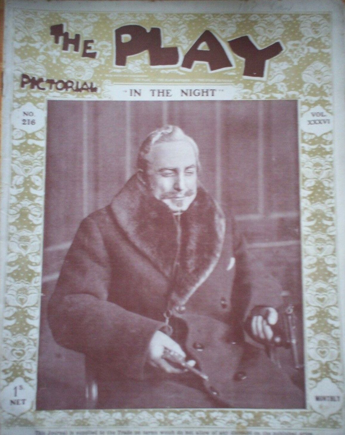 PLAY PICTORIAL magazine side cover Issue 216   1919
