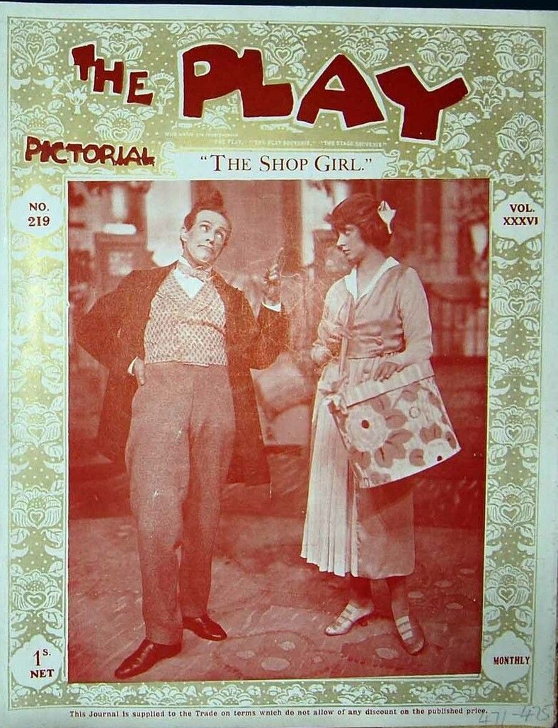 PLAY PICTORIAL magazine side cover Issue 219   1919