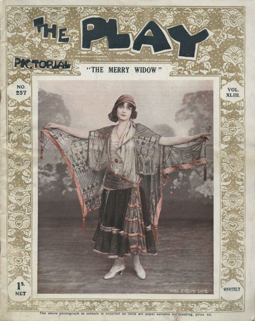 PLAY PICTORIAL magazine side cover Issue 257   1923