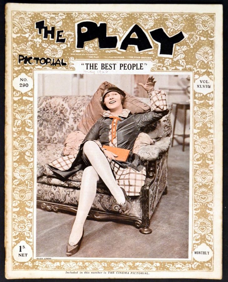 PLAY PICTORIAL magazine side cover Issue 290  May 1926