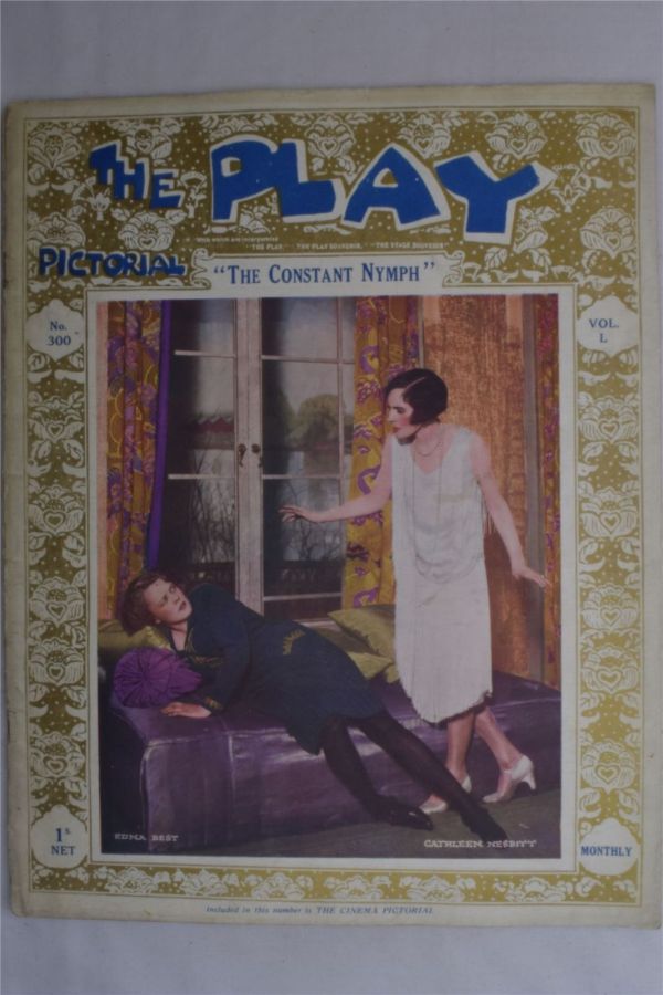 PLAY PICTORIAL magazine side cover Issue 300 March 1927