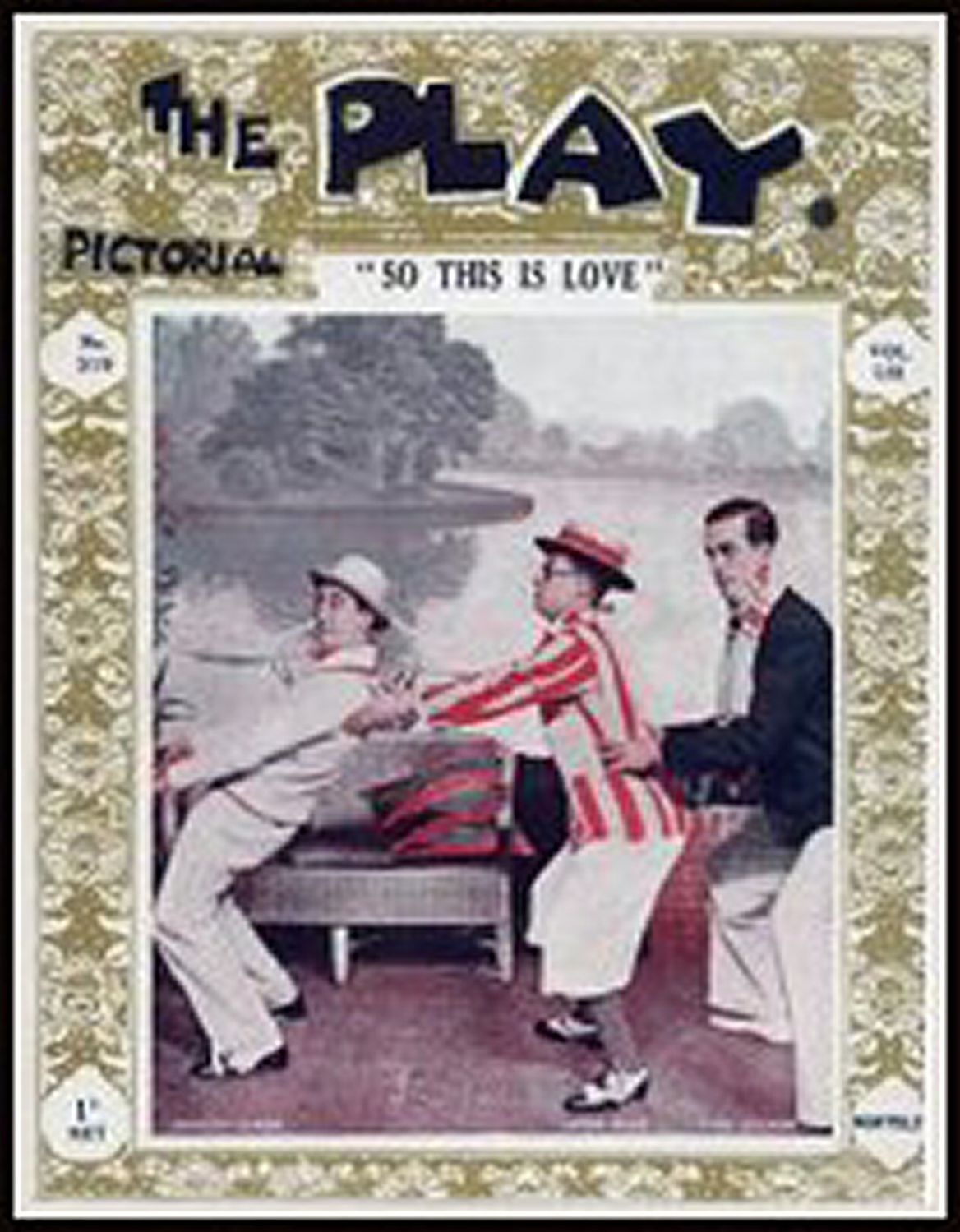 PLAY PICTORIAL magazine side cover Issue 319  October 1928