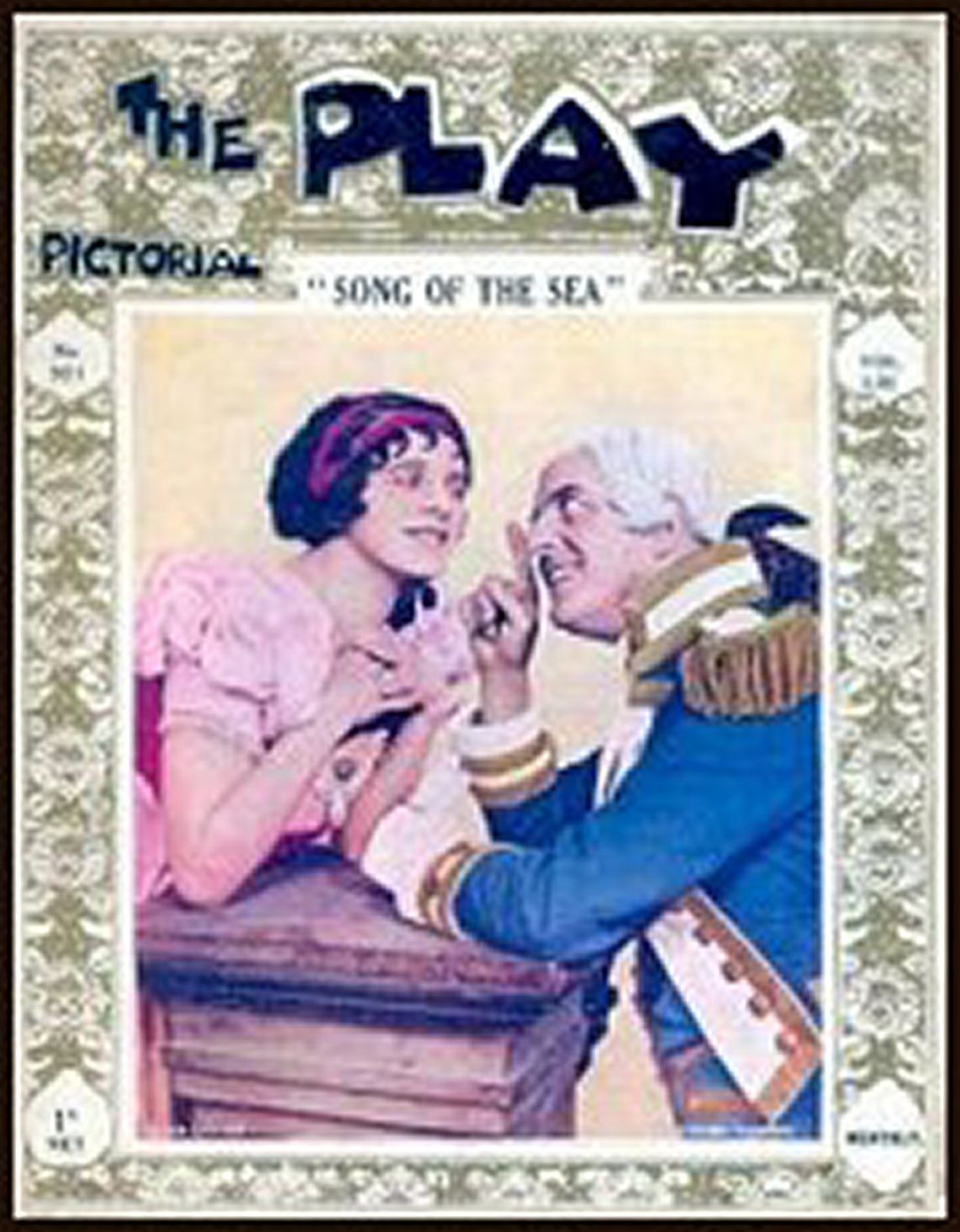 PLAY PICTORIAL magazine side cover Issue 321  December 1928