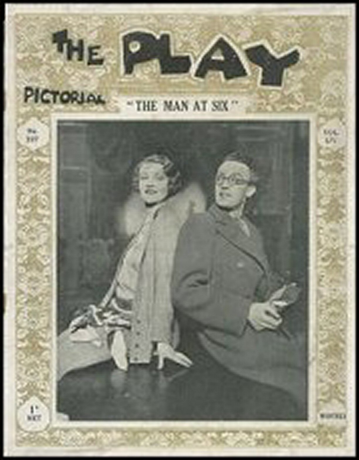 PLAY PICTORIAL magazine side cover Issue 327  June 1929