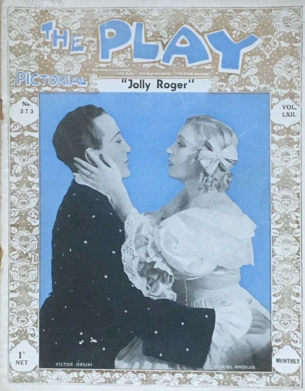PLAY PICTORIAL magazine side cover Issue 373  April 1933