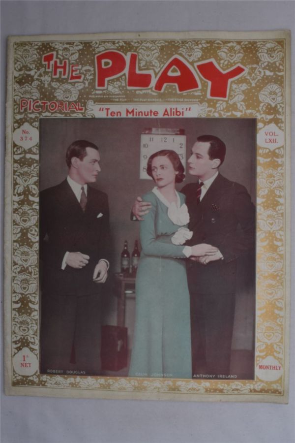 PLAY PICTORIAL magazine side cover Issue 374 May 1933