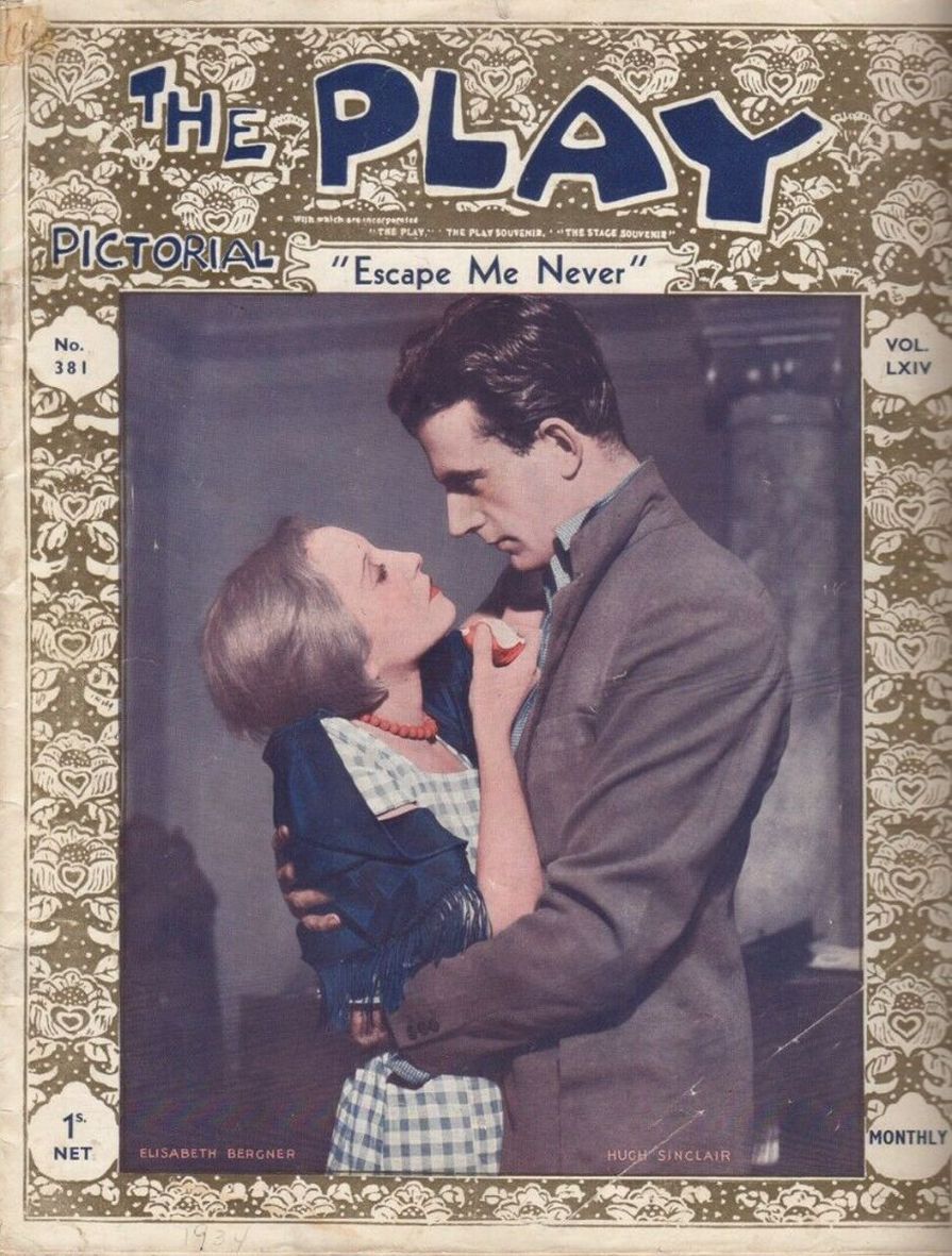 PLAY PICTORIAL magazine side cover Issue 381  January 1934