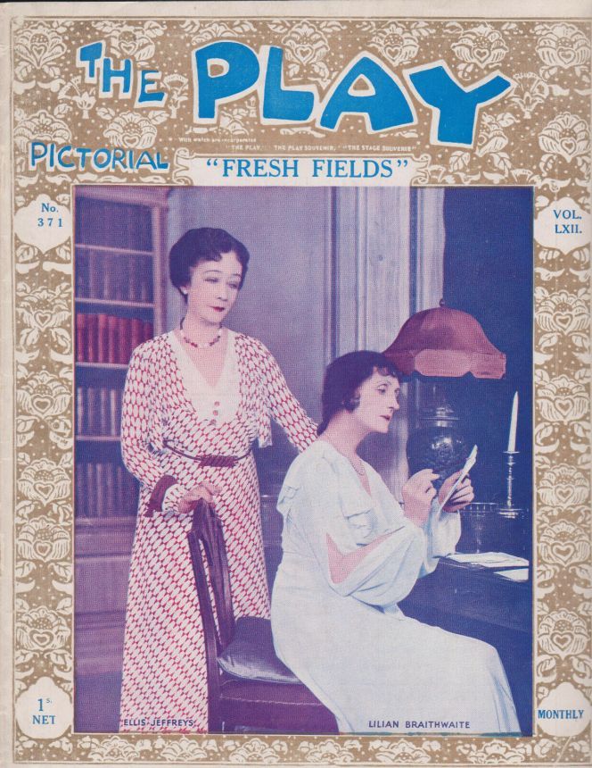 PLAY PICTORIAL magazine side cover Issue 371 February 1933
