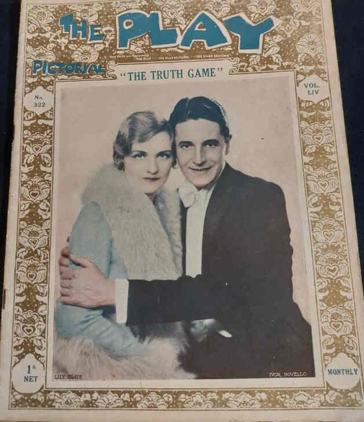 PLAY PICTORIAL magazine side cover Issue 322  January 1929