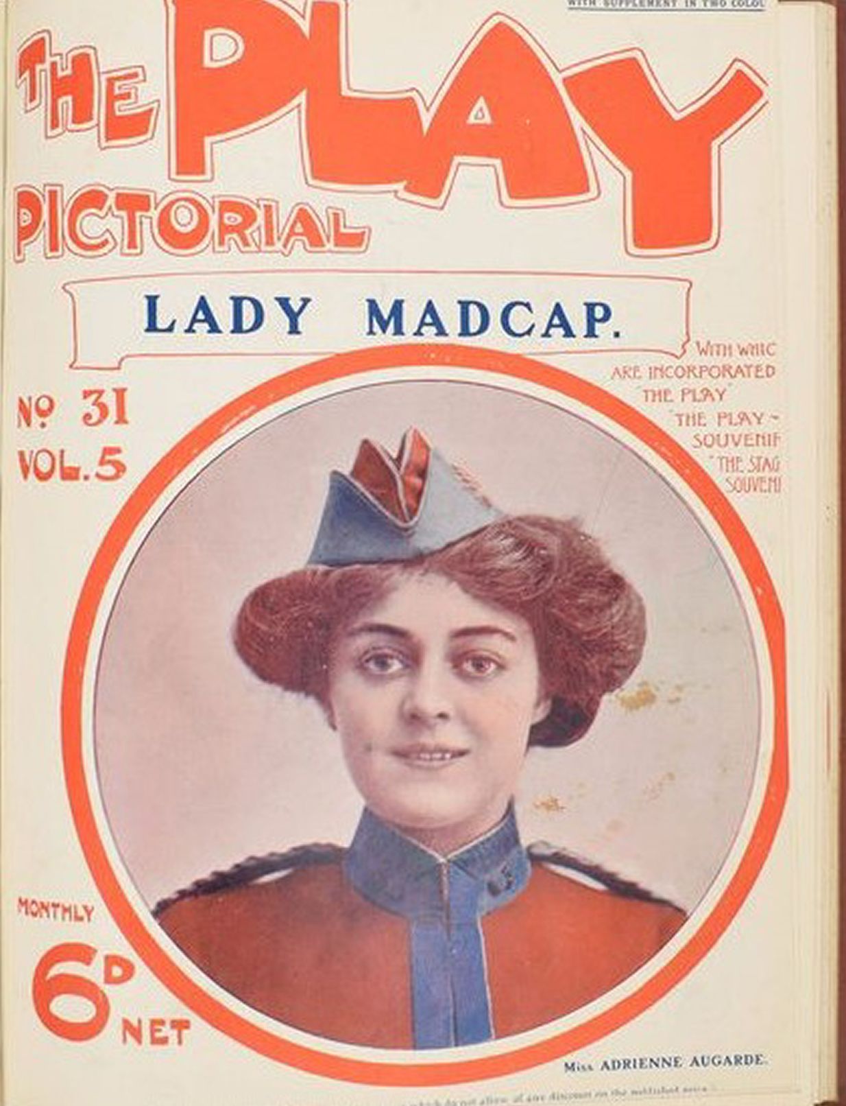 PLAY PICTORIAL magazine side cover Issue 31  Vol 5   1905