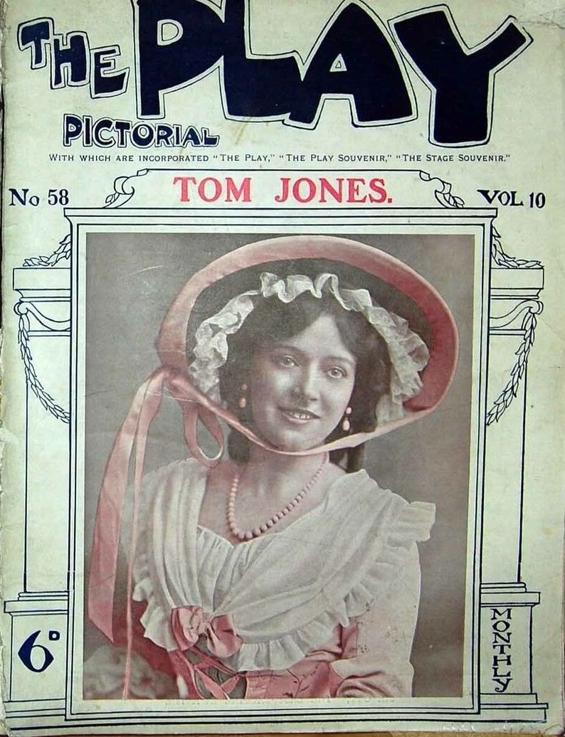 PLAY PICTORIAL magazine side cover Issue 58  Vol 10 No  58   1907