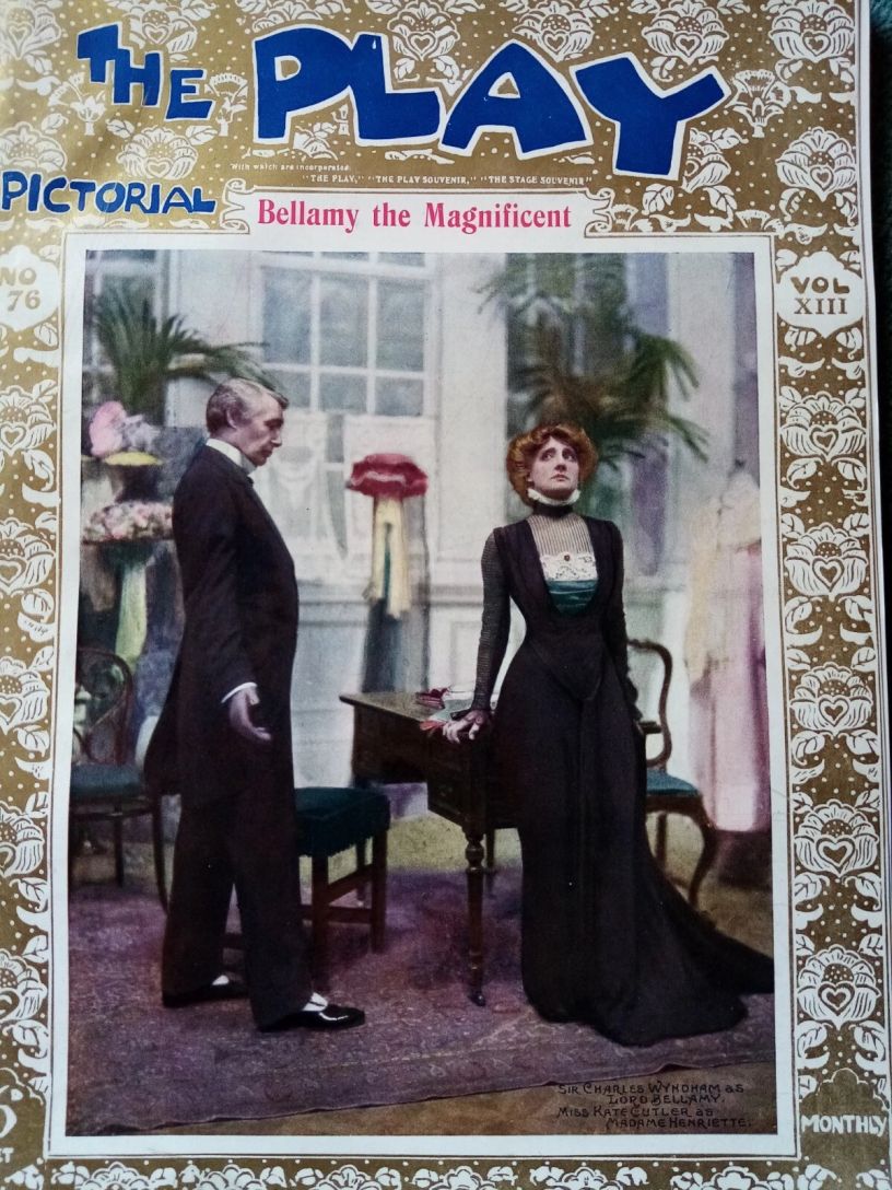 PLAY PICTORIAL magazine side cover Issue 76   1908