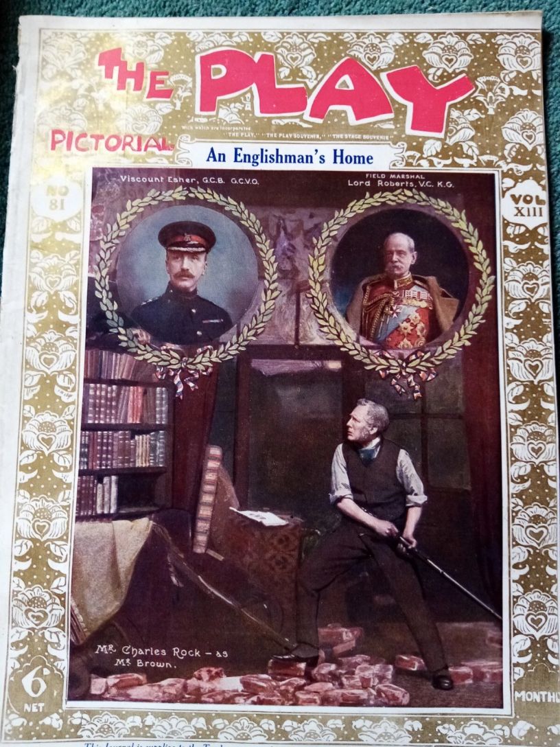 PLAY PICTORIAL magazine side cover Issue 81   1909