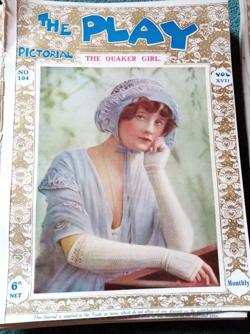 PLAY PICTORIAL magazine side cover Issue 104   1911
