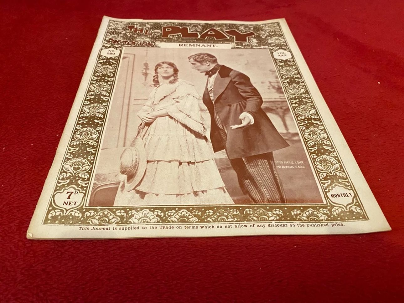 PLAY PICTORIAL magazine side cover Issue 180   1917