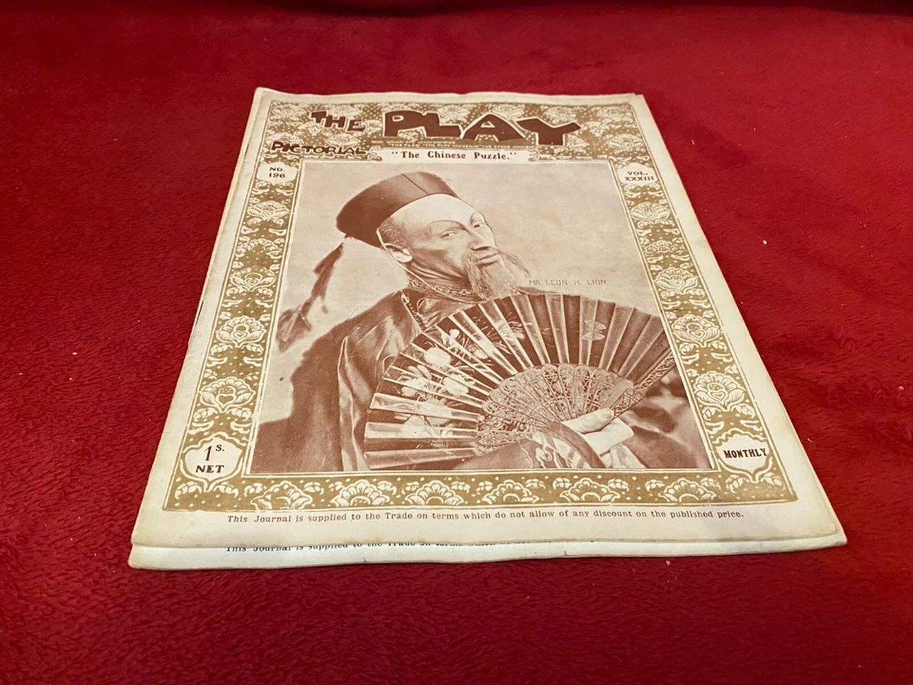 PLAY PICTORIAL magazine side cover Issue 196   1918