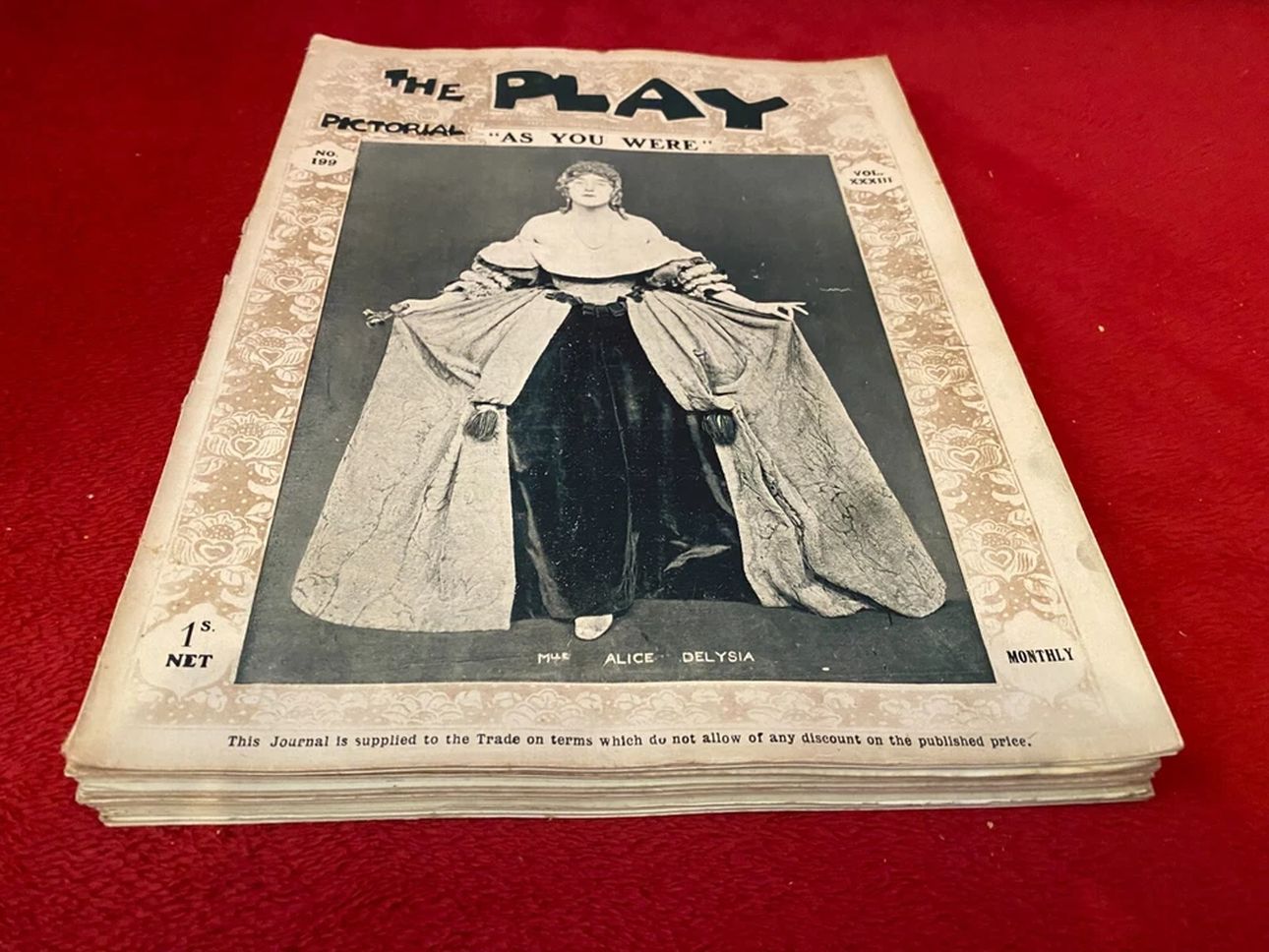 PLAY PICTORIAL magazine side cover Issue 199   1918