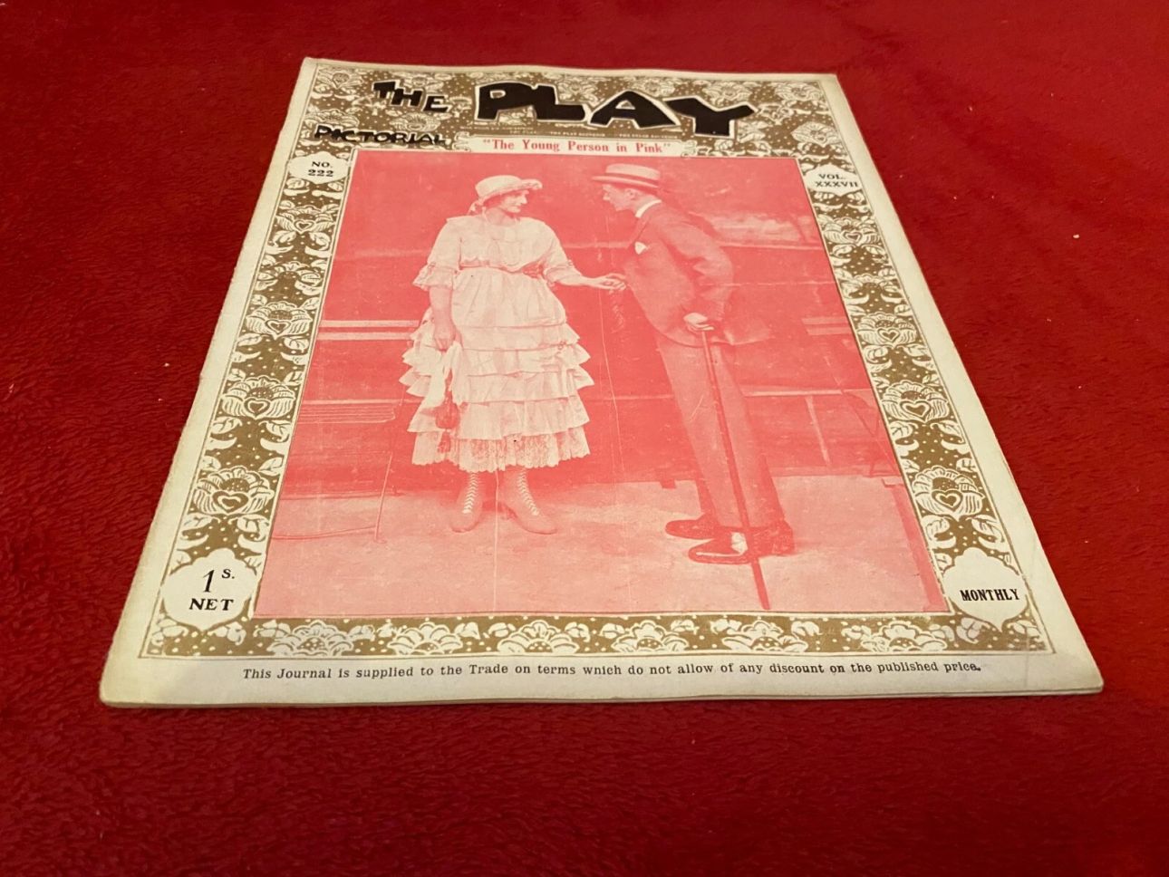 PLAY PICTORIAL magazine side cover Issue 222   1919