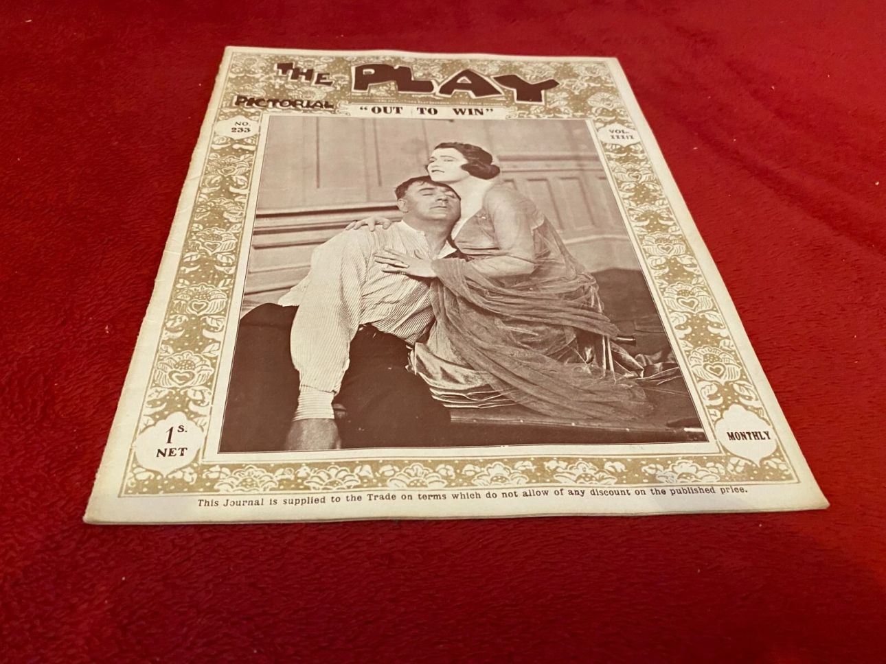 PLAY PICTORIAL magazine side cover Issue 233   1920