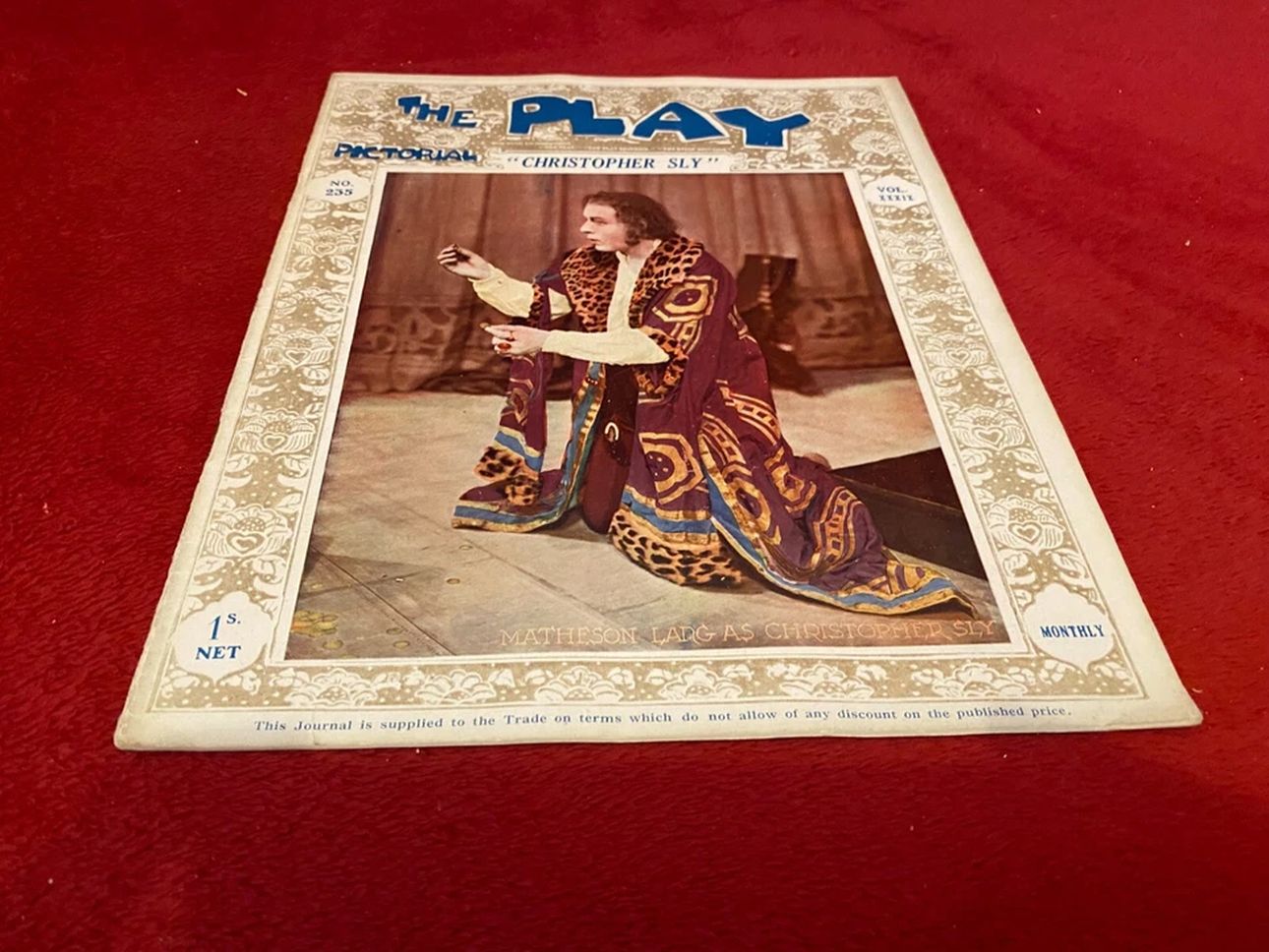 PLAY PICTORIAL magazine side cover Issue 235   1921