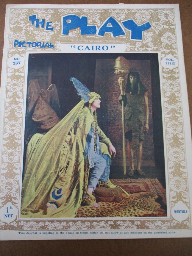 PLAY PICTORIAL magazine side cover Issue 237   1921